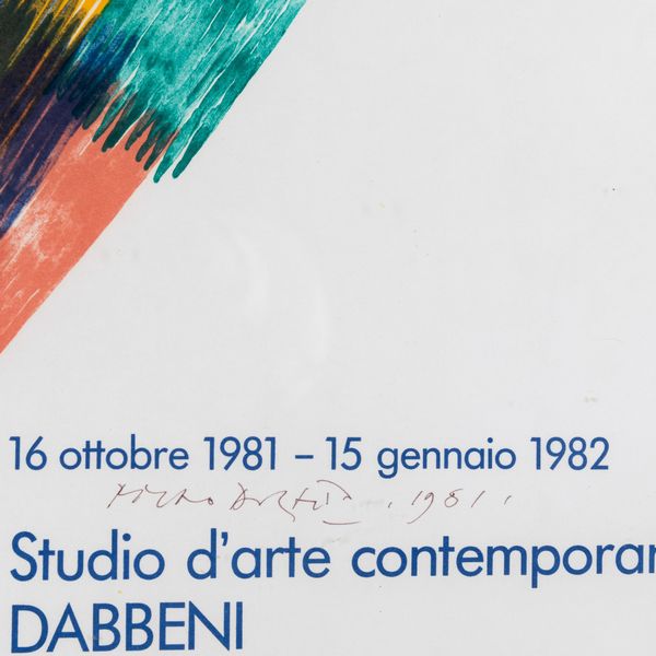 PIERO DORAZIO : Studio darte contemporanea Dabbeni, Lugano.  - Asta POP Culture e Manifesti d'Epoca - Associazione Nazionale - Case d'Asta italiane