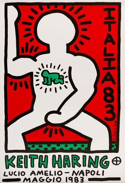 Keith Haring : Italia 83', Lucio Amelio - Napoli  - Asta POP Culture e Manifesti d'Epoca - Associazione Nazionale - Case d'Asta italiane