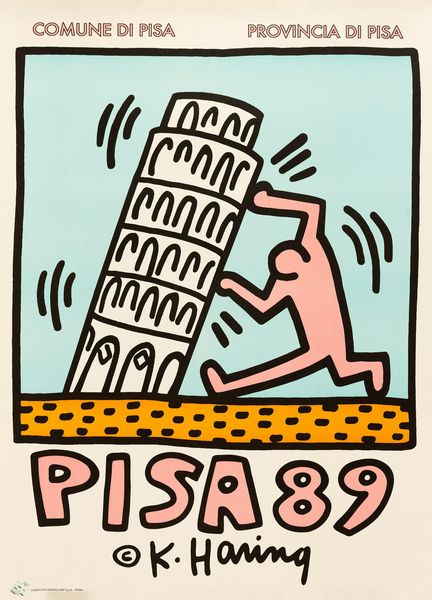 Keith Haring : Pisa '89  - Asta POP Culture e Manifesti d'Epoca - Associazione Nazionale - Case d'Asta italiane