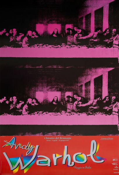 Andy Warhol : Chiostro del Bramante - Warhol  - Asta POP Culture e Manifesti d'Epoca - Associazione Nazionale - Case d'Asta italiane