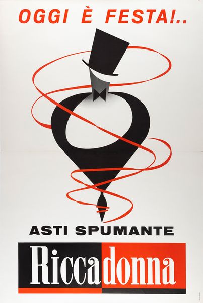 Armando Testa : Asti Spumante Riccadonna, Canelli (Asti)  - Asta POP Culture e Manifesti d'Epoca - Associazione Nazionale - Case d'Asta italiane