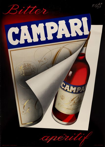 Carlo Fisanotti Fisa : Bitter Campari apritif  - Asta POP Culture e Manifesti d'Epoca - Associazione Nazionale - Case d'Asta italiane