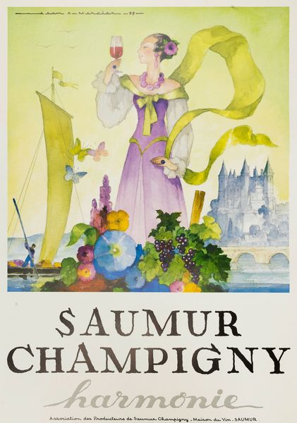 Jean Mercier : Saumur Champigny harmonie  - Asta POP Culture e Manifesti d'Epoca - Associazione Nazionale - Case d'Asta italiane