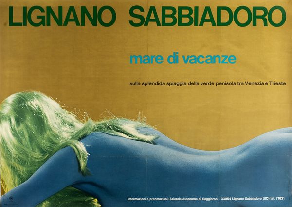 Anonimo : Lignano Sabbiadoro - mare di vacanze  - Asta POP Culture e Manifesti d'Epoca - Associazione Nazionale - Case d'Asta italiane