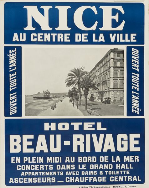 Anonimo : Nice, Hotel Beau - Rivage  - Asta POP Culture e Manifesti d'Epoca - Associazione Nazionale - Case d'Asta italiane