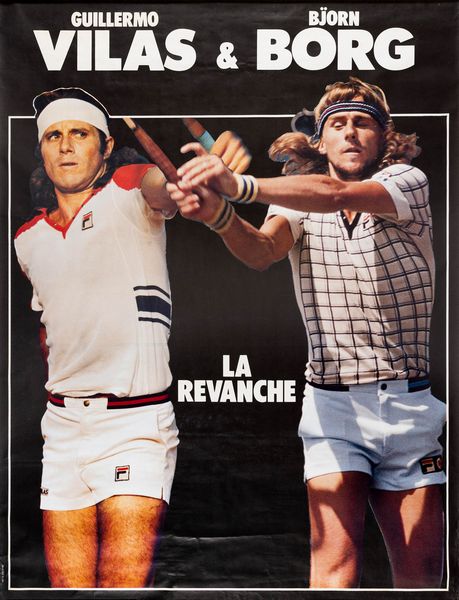 Anonimo : Tennis : Vilas & Borg - La Revanche  - Asta POP Culture e Manifesti d'Epoca - Associazione Nazionale - Case d'Asta italiane