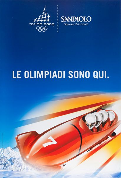 Anonimo : Torino Olimpiadi - Bob  - Asta POP Culture e Manifesti d'Epoca - Associazione Nazionale - Case d'Asta italiane