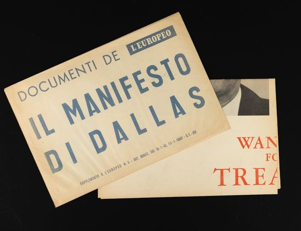 Anonimo : Il Manifesto di Dallas - Kennedy  - Asta POP Culture e Manifesti d'Epoca - Associazione Nazionale - Case d'Asta italiane