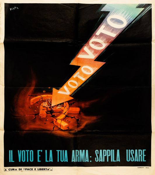 Pista : Il voto  la tua arma  - Asta POP Culture e Manifesti d'Epoca - Associazione Nazionale - Case d'Asta italiane