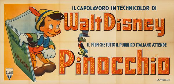 Anonimo : Walt Disney Pinocchio  - Asta POP Culture e Manifesti d'Epoca - Associazione Nazionale - Case d'Asta italiane