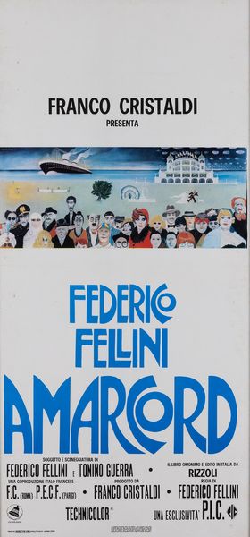 Anonimo : AMARCORD - Federico Fellini  - Asta POP Culture e Manifesti d'Epoca - Associazione Nazionale - Case d'Asta italiane