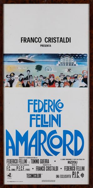 Anonimo : AMARCORD - Federico Fellini  - Asta POP Culture e Manifesti d'Epoca - Associazione Nazionale - Case d'Asta italiane