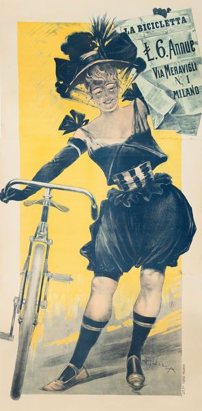 Aleardo Villa : La Bicicletta - Milano  - Asta POP Culture e Manifesti d'Epoca - Associazione Nazionale - Case d'Asta italiane