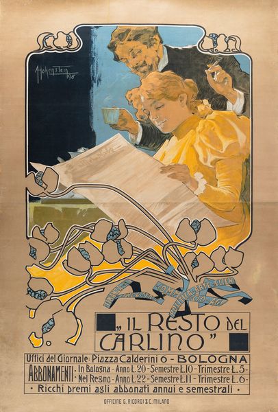 Adolf Hohenstein : Il Resto del Carlino  - Asta POP Culture e Manifesti d'Epoca - Associazione Nazionale - Case d'Asta italiane