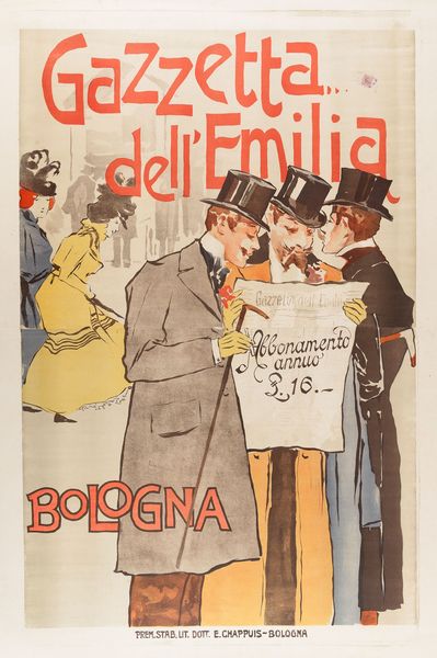 Anonimo : Gazzetta dellEmilia - Bologna  - Asta POP Culture e Manifesti d'Epoca - Associazione Nazionale - Case d'Asta italiane