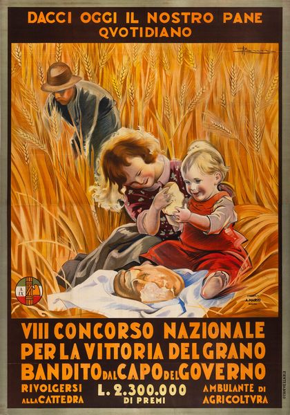 ADOLFO BUSI : VIII Concorso Nazionale per la Vittoria del Grano<BR>  - Asta POP Culture e Manifesti d'Epoca - Associazione Nazionale - Case d'Asta italiane