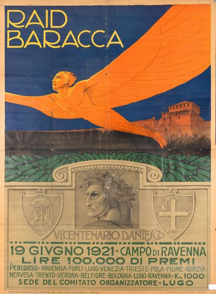 Anonimo : RAID Baracca ( Lugo )  - Asta POP Culture e Manifesti d'Epoca - Associazione Nazionale - Case d'Asta italiane