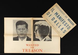 Anonimo : Il Manifesto di Dallas - Kennedy  - Asta POP Culture e Manifesti d'Epoca - Associazione Nazionale - Case d'Asta italiane