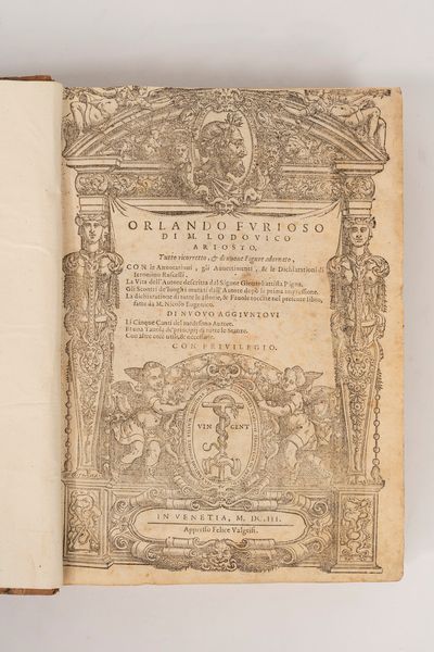 Ludovico Ariosto : Orlando Furioso  - Asta Libri, Autografi e Stampe - Associazione Nazionale - Case d'Asta italiane