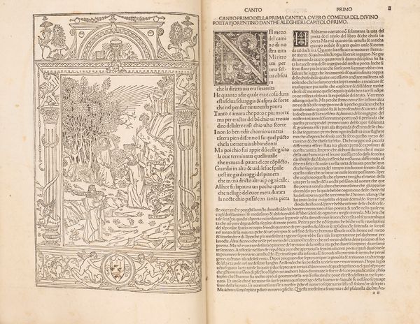 DANTE ALIGHIERI : La Commedia. [Commento di Christophorus Landinus, edita da Piero da Figino con l'aggiunta del Pseudo- Dante, Il Credo]  - Asta Libri, Autografi e Stampe - Associazione Nazionale - Case d'Asta italiane