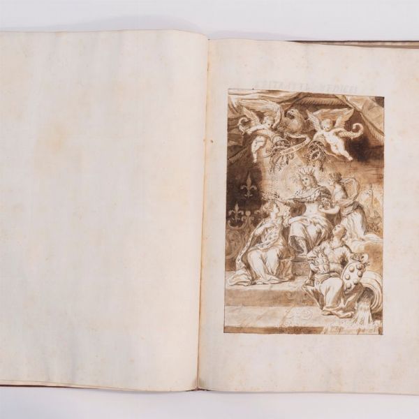 Cosimo III de' Medici, : I Ritratti Medicei overo Glorie e Grandezze della sempre sereniss. Casa Medici. Quadro primo in cui pennelleggiansi due figure: L'una di Fiorenza, e suoi primordij; l'altra della Genealogia Medicea...  - Asta Libri, Autografi e Stampe - Associazione Nazionale - Case d'Asta italiane