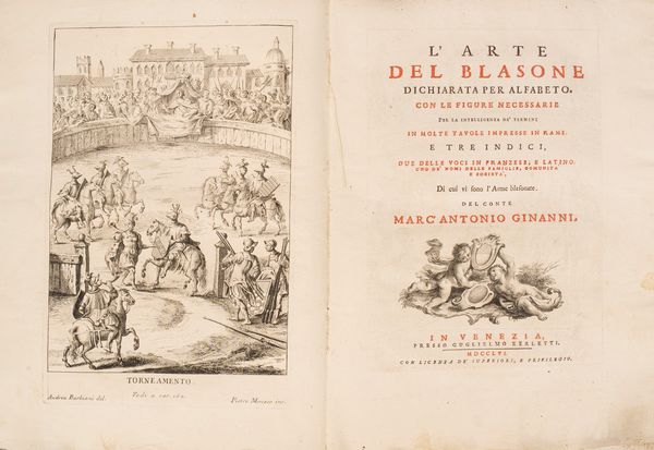 Ginanni, Marco Antonio : L'arte del blasone dichiarata per l'alfabeto  - Asta Libri, Autografi e Stampe - Associazione Nazionale - Case d'Asta italiane