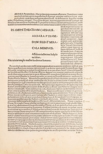 Marziale, Marco Valerio : Epigrammata  - Asta Libri, Autografi e Stampe - Associazione Nazionale - Case d'Asta italiane