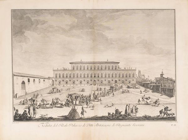 Giuseppe Zocchi : Veduta del Reale Palazzo dei Pitti abitazione de' Regnanti sovrani  - Asta Libri, Autografi e Stampe - Associazione Nazionale - Case d'Asta italiane