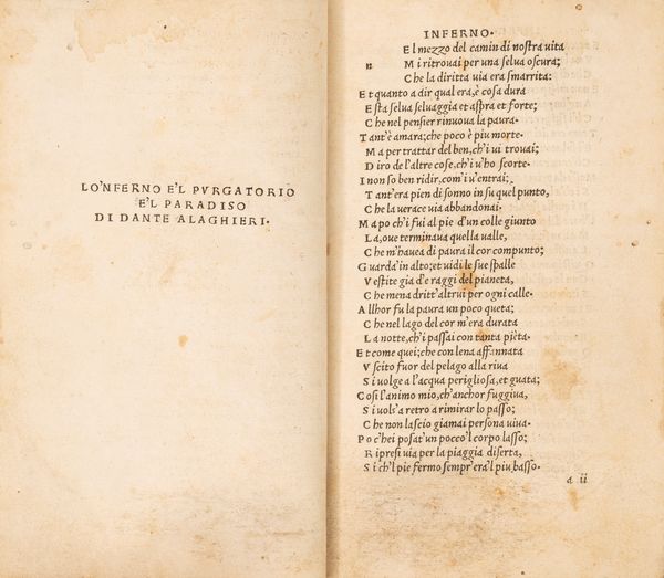 DANTE ALIGHIERI : Le terze rime di Dante  - Asta Libri, Autografi e Stampe - Associazione Nazionale - Case d'Asta italiane