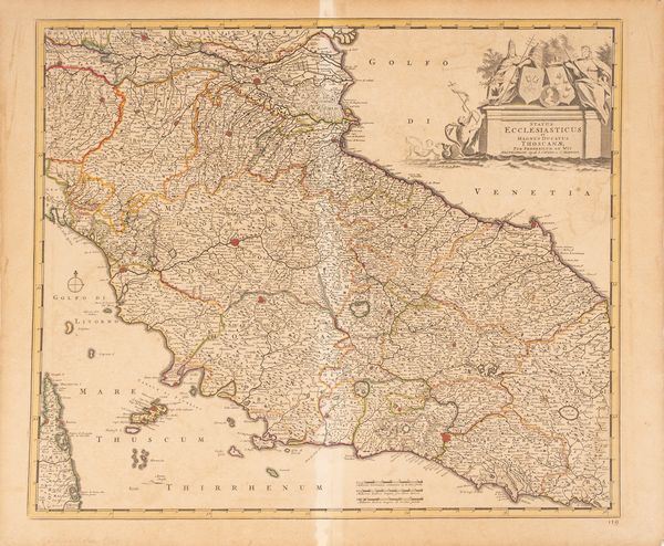 TOBIAS CONRAD LOTTER : Novissima et accuratissima delineatio Status Ecclesiae et magni Ducatus Hetruriae publici juris  - Asta Libri, Autografi e Stampe - Associazione Nazionale - Case d'Asta italiane