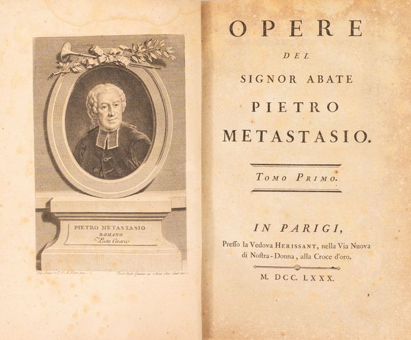 Metastasio, Pietro
 : Opere  - Asta Libri, Autografi e Stampe - Associazione Nazionale - Case d'Asta italiane