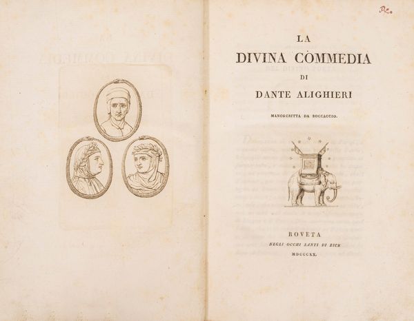 DANTE ALIGHIERI : La Divina Commedia di Dante Alighieri manoscritta da Boccaccio  - Asta Libri, Autografi e Stampe - Associazione Nazionale - Case d'Asta italiane