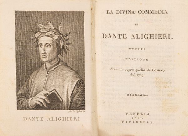 DANTE ALIGHIERI : La Divina commedia di Dante Alighieri. Edizione formata sopra quella di Comino del 1727  - Asta Libri, Autografi e Stampe - Associazione Nazionale - Case d'Asta italiane