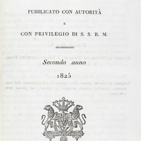 Calendario generale pe' Regii Stati pubblicato con autorit del Governo e con privilegio di S.S.R.di S.S.R.  - Asta Libri, Autografi e Stampe - Associazione Nazionale - Case d'Asta italiane