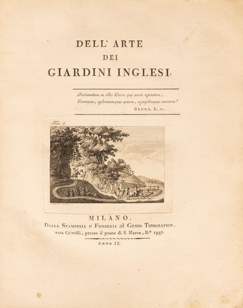 ERCOLE SILVA : Dell'arte dei giardini inglesi  - Asta Libri, Autografi e Stampe - Associazione Nazionale - Case d'Asta italiane