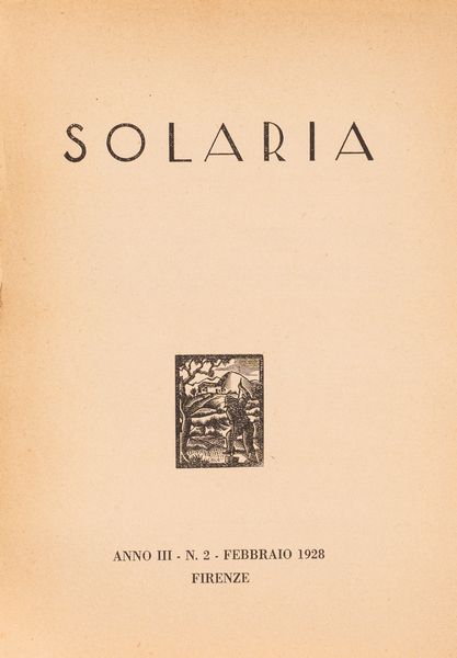 Svevo, Italo : Solaria - Una burla riuscita  - Asta Libri, Autografi e Stampe - Associazione Nazionale - Case d'Asta italiane