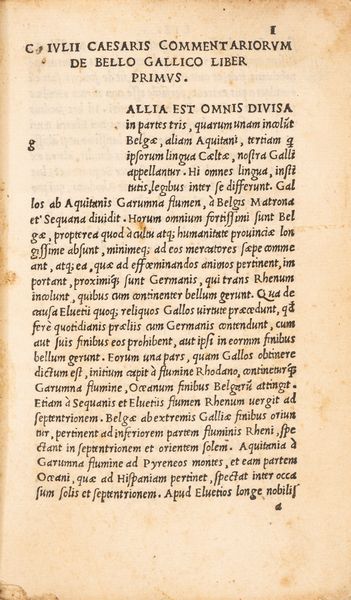 Caio Giulio Cesare : Commentaria Caesaris - De bello Gallico  - Asta Libri, Autografi e Stampe - Associazione Nazionale - Case d'Asta italiane