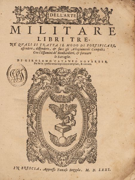 Cattaneo, Girolamo : Dell'Arte militare  - Asta Libri, Autografi e Stampe - Associazione Nazionale - Case d'Asta italiane