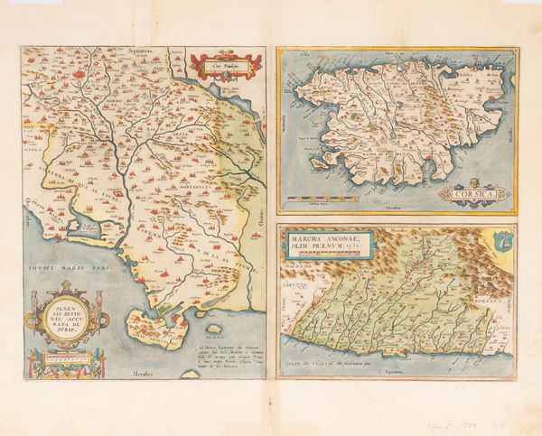 Abraham Ortelius : Senensis ditionis accurata descriptio - Marcha Anconae, olim Picenum - Corsica  - Asta Libri, Autografi e Stampe - Associazione Nazionale - Case d'Asta italiane