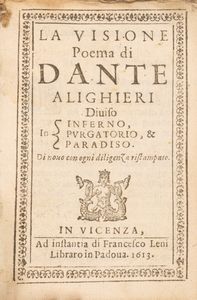 DANTE ALIGHIERI - La Visione Poema di Dante Alighieri