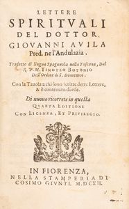 Giovanni D'Avila - Lettere spirituali del dottor Giovanni Avila