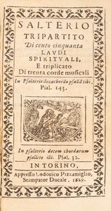 Padri Scolopi - Salterio tripartito di cento cinquanta laudi spirituali, e triplicato di trenta corde musicali