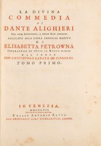 DANTE ALIGHIERI - La Divina Commedia di Dante Alighieri con varie annotazioni, e copiosi Rami adornata