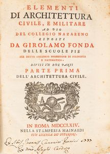 Girolamo Fonda - Elementi di architettura civile, e militare ad uso del collegio nazareno