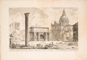 Piranesi, Giovanni Battista : Veduta della Piazza di Monte Cavallo  - Asta Libri, Autografi e Stampe - Associazione Nazionale - Case d'Asta italiane