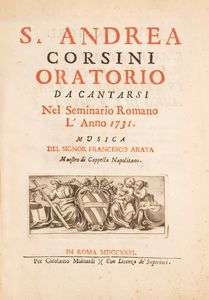 Componimento per musica da cantarsi nel giorno natalizio della Sagra Real Maest  - Asta Libri, Autografi e Stampe - Associazione Nazionale - Case d'Asta italiane