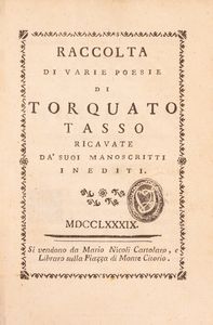 Tasso, Torquato : Lotto composto da 5 edizioni tassiane in italiano e in francese  - Asta Libri, Autografi e Stampe - Associazione Nazionale - Case d'Asta italiane