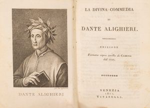 DANTE ALIGHIERI - La Divina commedia di Dante Alighieri. Edizione formata sopra quella di Comino del 1727