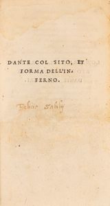 DANTE ALIGHIERI - Dante col sito, et forma dell'Inferno