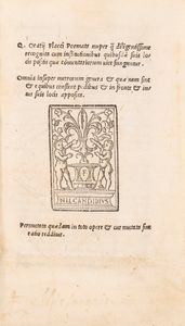 Quinto Orazio  Flacco - Poemata nuper quam diligentissime recognita cum institutionibus quibusdam suis locis positis quae commentariorum vice fuguntur